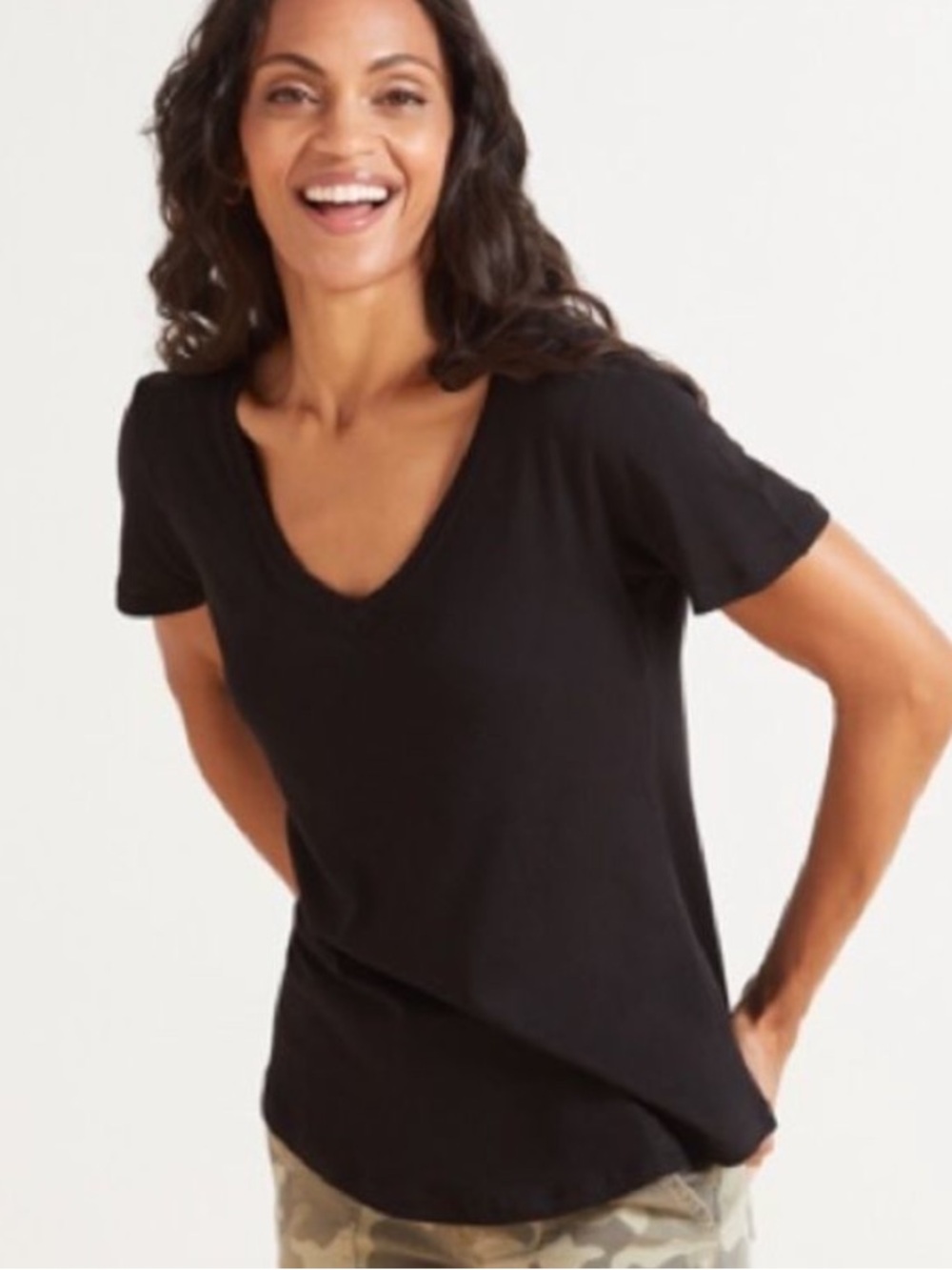 Z Supply classic black v neck tee sz XS